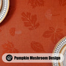 Axyaa Jacquard Leaf & Twig Polyester Tablecloth - Rectangle & Round Options