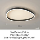 Axyaa Brushed LED Chandelier, Ceiling-Mounted Black&White Lighting for Living Room