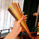 Axyaa Panda Chopsticks: Reusable Alloy Korean Sushi Non-Slip Dividing Meals Dinnerware