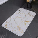 Axyaa Marble White Gold Bath Mat - Non-Slip Shower Carpet