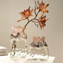 Axyaa Chinese Style Glass Vase with Color Changing Design for Table Flower Arrangement