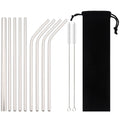 Axyaa Stainless Steel Straw Set - Colorful, High Quality, Reusable Straw