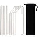 Axyaa Stainless Steel Straw Set - Colorful, High Quality, Reusable Straw