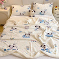 Axyaa Cartoon Bowknot Coral Fleece Blanket: Thick, Warm for Bed, Sofa, Nap