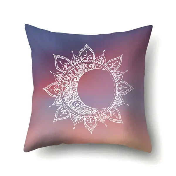 Abstract Geometric Bohemian Pillowcase in Colorful Exotic Style by Axyaa