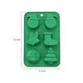 Silicone Christmas Chocolate Mold Set Snowflake Tree Stars Elk Snowman Axyaa