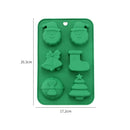 Silicone Christmas Chocolate Mold Set Snowflake Tree Stars Elk Snowman Axyaa