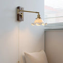 Axyaa Flower Ceramic LED Wall Light with Copper Arm, Modern Design Fixtures