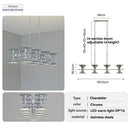 Axyaa Silver Horn Chandelier: Bauhaus Chrome Pendant Lights with 8/10 Heads for Home Decor