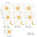 Axyaa Sunburst Wall Sticker for Boho Nursery Decor