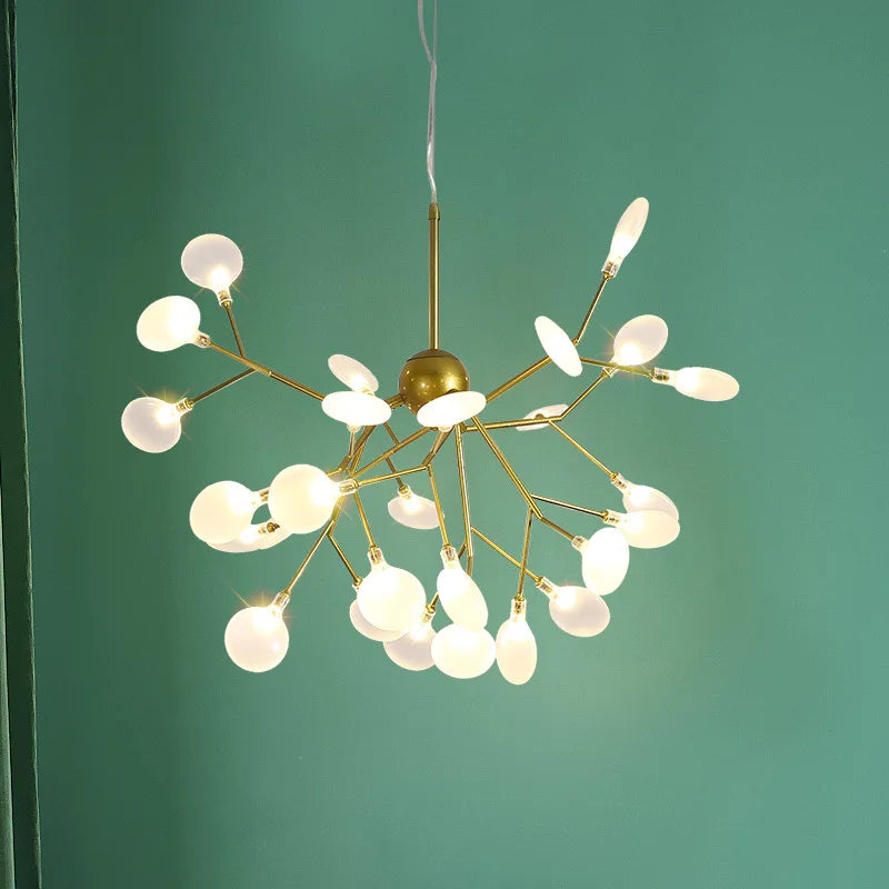 Axyaa Firefly Pendant Chandelier: Modern G4 LED Lights for Home Decor