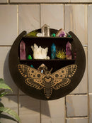 Black Snake Butterfly 3-Tier Floating Wall Shelf by Axyaa