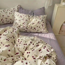 Axyaa Purple Floral Bedding Set for Twin, Full, Queen Sizes