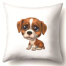 Axyaa Dog Puppy Print Pillow Cover Cushion - 45X45CM Home Decor