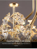 Axyaa Luxury Crystal Ceiling Chandeliers for Living Room Bedroom Villa