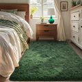 Axyaa Plush Green Area Rug for Modern Home Decor & Cozy Living Spaces