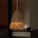 Rattan Woven Pendant Light Chandelier for Retro Dining Room, Axyaa Wabi Sabi Style