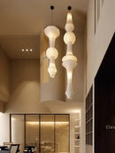 Axyaa Noguchi Chandelier: Japanese Wabi-sabi Style Spherical Lantern for Medieval High-ceiling Villa Hall