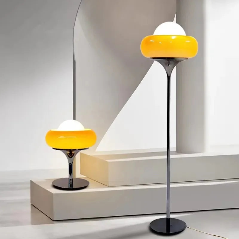 Axyaa Bedroom Egg Tart Table Lamp Medieval Bauhaus Retro Floor Lamp