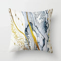 Axyaa Marble Ocean Sea Pattern Polyester Throw Pillow Cover - Home Sofa Decor