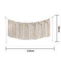 Axyaa Boho Cotton Rope Macrame Handwoven Wall Hanging Tapestry Creamy-White Home Decor