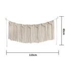 Axyaa Boho Cotton Rope Macrame Handwoven Wall Hanging Tapestry Creamy-White Home Decor