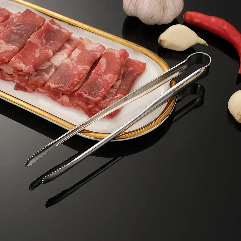 Stainless Steel Food Clamp by Axyaa: Long-handled Tongs for Cooking Utensils