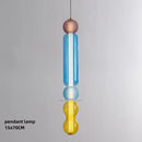 Axyaa Stained Glass Pendant Light LED Bar Restaurant Dining Creative Bedside Lamp
