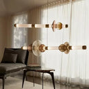 Axyaa Nordic Glass Strip LED Dining Chandelier for Indoor House Decor