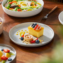 Axyaa Stoneware Dinnerware Set with Mix-Color Sesame Layered Glaze - 16/32 Piece
