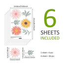 Axyaa Boho Daisy Flowers Cartoon Wall Stickers for Kids Room and Nursery Decor