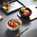 Axyaa Stone Pattern Ceramic Bowl Set for Molecular Cuisine and Dining