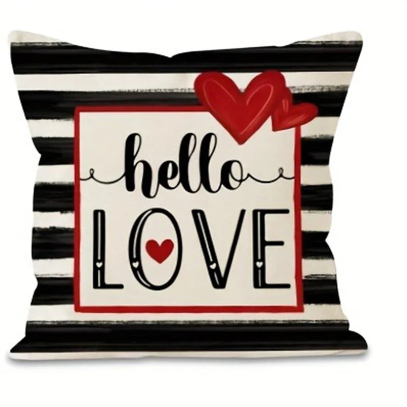 Axyaa Valentine's Day Love XOXO Pillowcase - Home Decor Sofa Cushion Cover Gift
