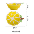 Axyaa Fruit Series Hand-painted Ceramic Tableware: Strawberry Lemon Pineapple Dish Bowl
