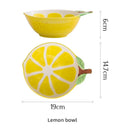 Axyaa Fruit Series Hand-painted Ceramic Tableware: Strawberry Lemon Pineapple Dish Bowl