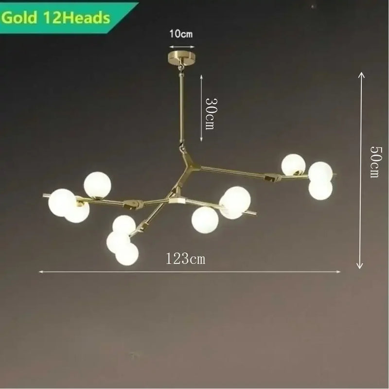 Axyaa Nordic Magic Bean Chandelier: Modern, Simple, LED Pendant Lamps for Home Decor.
