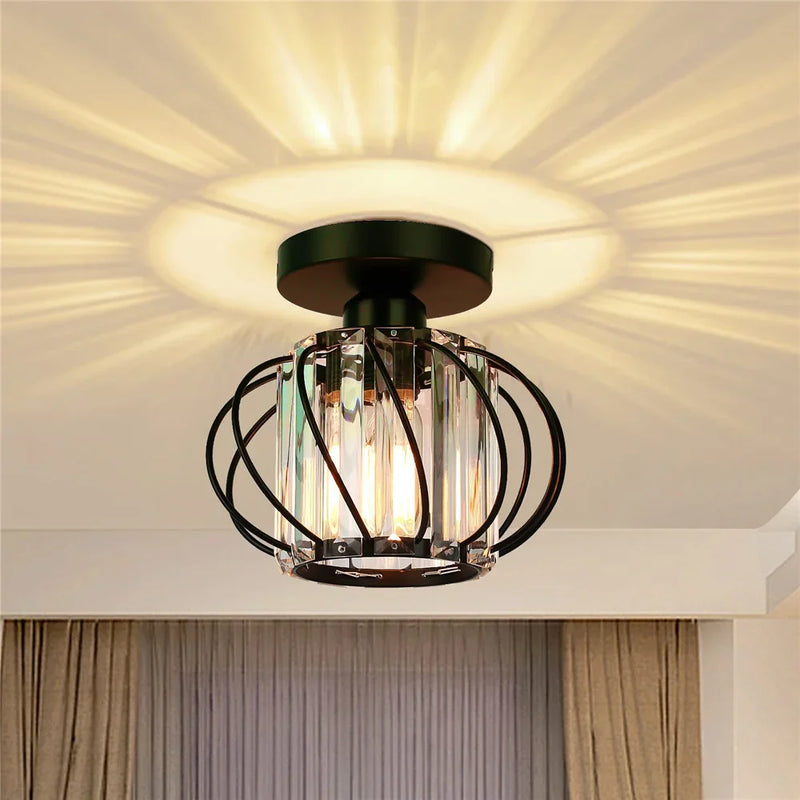 Axyaa Round Iron Ceiling Chandelier for Dining Room, Bedroom, Kitchen - Modern Design