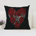 Axyaa Rose Print Pillow Cover - Romantic Home Decor & Gift