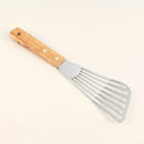 Axyaa Stainless Steel Fish Frying Shovel with Wooden Handle - Household Essential