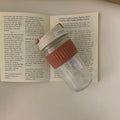 Axyaa Glass Water Bottle with Lid and Straw, Portable for Coffee, Milk, Tea, Juice