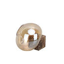 Brown Glass Vase with Marble Base by Axyaa for Modern Home Decor