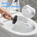 Axyaa Soft Bristle Toilet Brush with Splash Proof Handle and Base