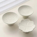Axyaa White Ceramic Lace Fruit Plate Set