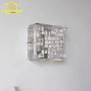 Axyaa Murano Glacier Glass LED Wall Lamp: Retro Mosaic Art Decor for Living Room & Bedroom