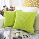 Axyaa Solid Color Graininess Cushion Cover Sofa Decor Lumbar Pillow Case