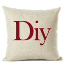 Axyaa Family Life Custom Linen Sofa Pillow Cover Home Decor Custom Cushion Cover