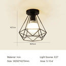 Axyaa Black Metal LED Ceiling Light for Corridor Study Room Nordic Aisle Lighting
