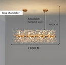 Axyaa Sunflower Crystal Chandelier LED Pendant Lighting for Living Room Kitchen Island