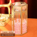 Axyaa Glass Makeup Brush Holder & Organizer: Cosmetic Desk Container for Lipstick, Eyebrow Pencil