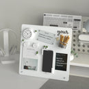 Axyaa Desktop Magnetic Board with Stand and Clamp - Metal Display for Magnets